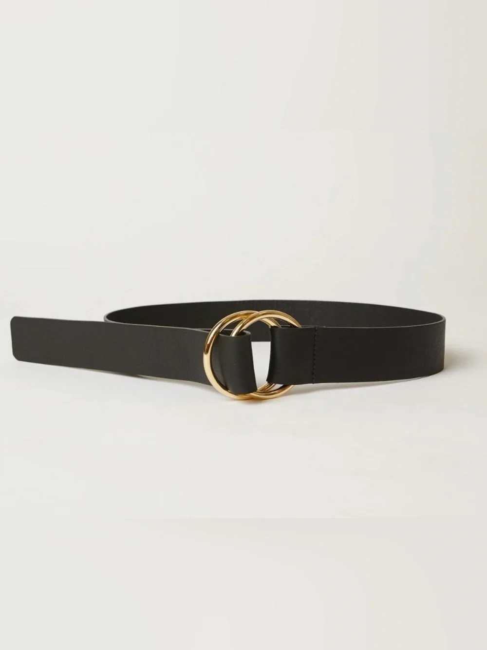 B-Low the Belt Tumble Vegan Leather Wrap double ring belt